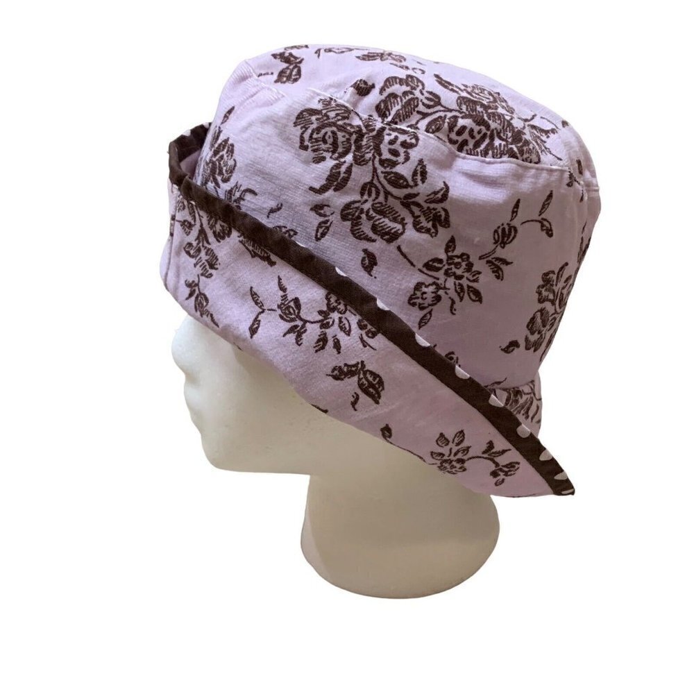 Baby Nay Girl's Toddler Bucket Hat Corduroy Floral Wide Brim Purple